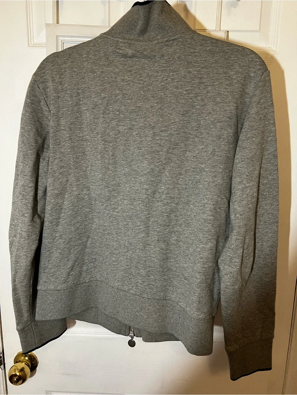 Moncler Men’s Light Gray Zip-Up Sweater Jacket